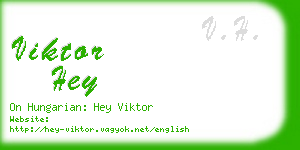 viktor hey business card